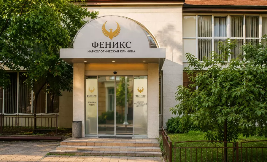 Вход в наркологическую клинику «Феникс» в Сызрани